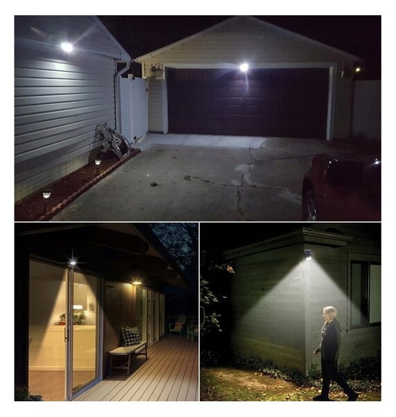 LAMPA SOLARNA LED CZUJNIK RUCHU ZMIERZCHU ŚCIENNA