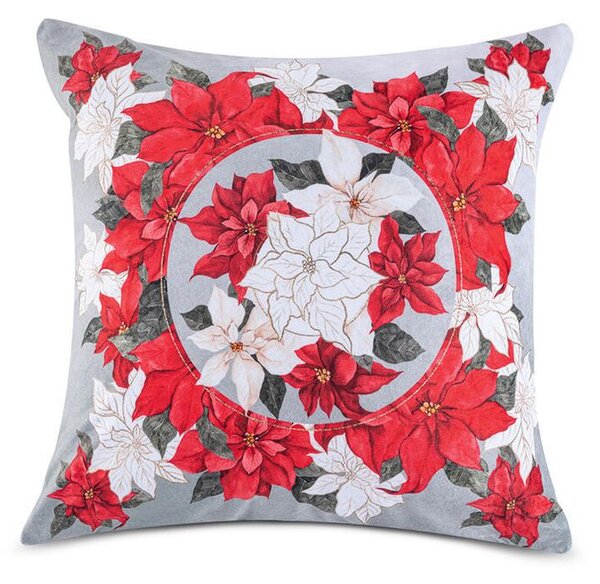 Zestaw 3 poszewek na poduszki POINSETTIA 45 x 45 cm