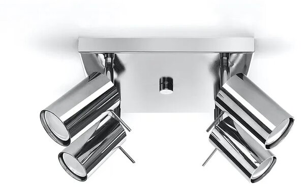 Kwadratowy plafon z 4 reflektorami - EX684 R8-M03