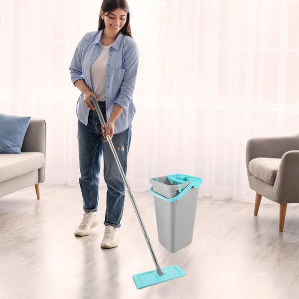 Zestaw mop i wiadro z wyciskaczem CLEAN pionowy