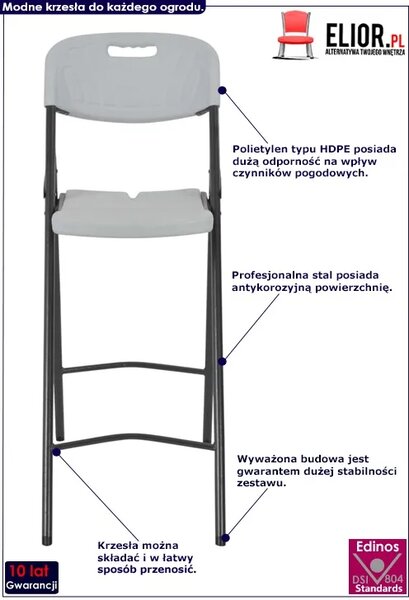 Zestaw barowych krzeseł ogrodowych G4-K19