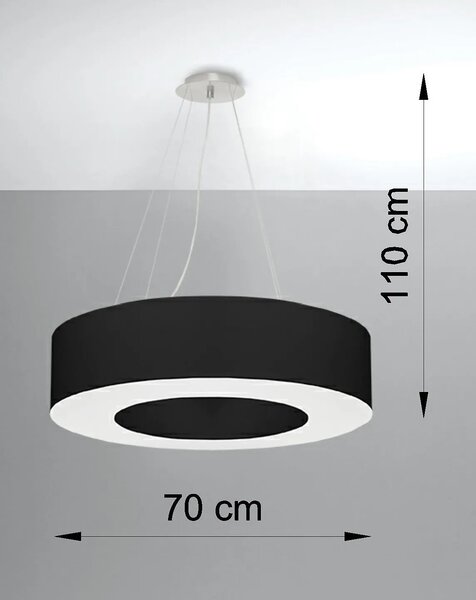 Czarny designerski okrągły żyrandol M3-M11