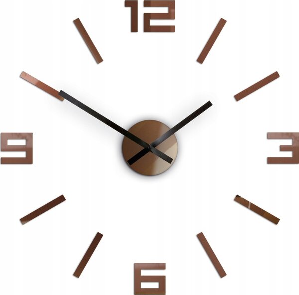 Zegar Ścienny Akrylowy Mechanizm Kwarcowy Arabic Copper Okrągły