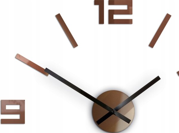 Zegar Ścienny Akrylowy Mechanizm Kwarcowy Arabic Copper Okrągły