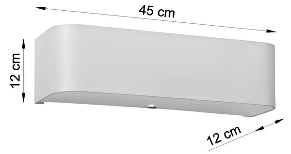 Biały podłużny kinkiet ścienny - EX709 S5-M66