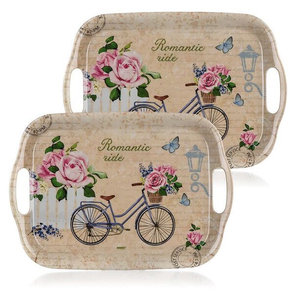 Taca melaminowa ROMANTIC RIDE zestaw 2 sztuk
