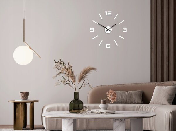 Zegar Ścienny Akrylowy Mechanizm Kwarcowy Arabic White Okrągły