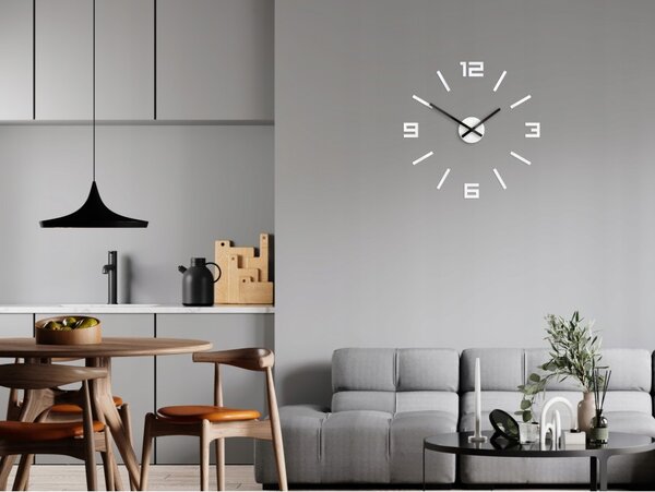 Zegar Ścienny Akrylowy Mechanizm Kwarcowy Arabic White Okrągły