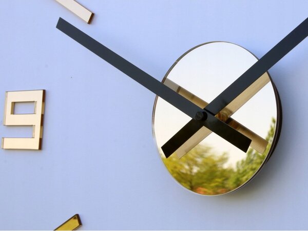 Zegar Ścienny Akrylowy Mechanizm Kwarcowy Arabic Gold Mirror Okrągły
