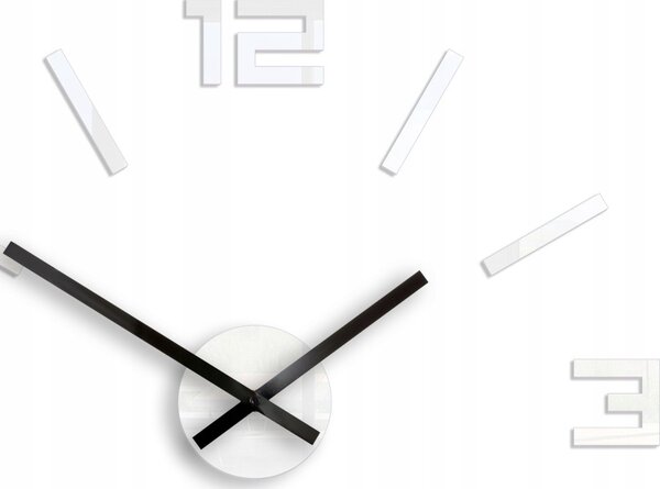 Zegar Ścienny Akrylowy Mechanizm Kwarcowy Arabic White Okrągły