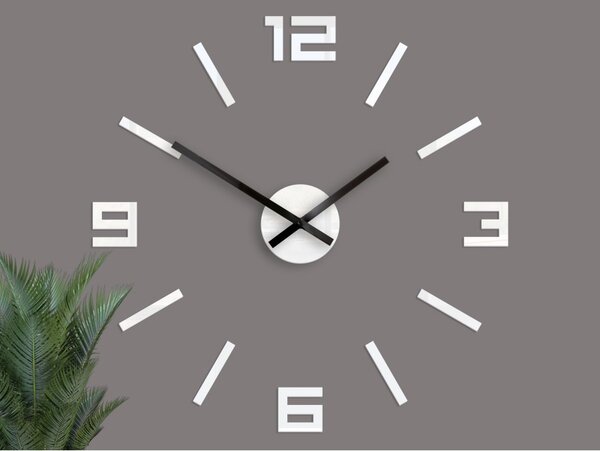 Zegar Ścienny Akrylowy Mechanizm Kwarcowy Arabic White Okrągły