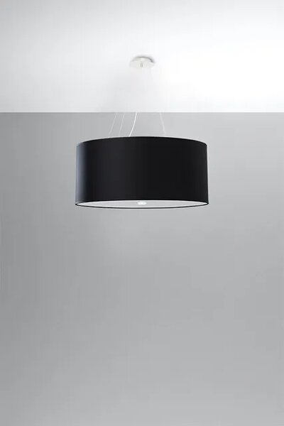 Czarny okrągły żyrandol nad stół 60 cm - 6S EX690 K2-G10