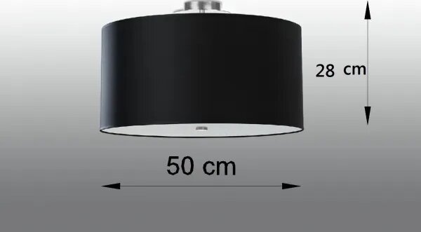 Czarny okrągły nowoczesny plafon 50 cm - EX665 W2-B94