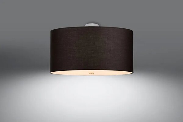 Czarny okrągły nowoczesny plafon 50 cm - EX665 W2-B94
