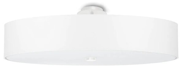 Biały minimalistyczny okrągły plafon 70 cm - EX664-Skalo
