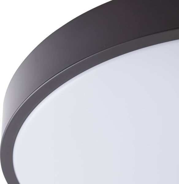 Inteligentna lampa sufitowa Innes Lindby, możliwość ściemniania, czarny, salon / jadalnia, metal, nowoczesny