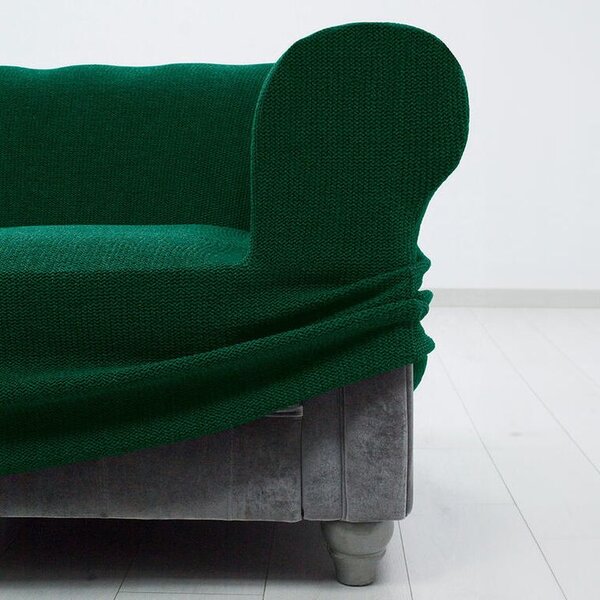 Super streczowe pokrowce HARMONIA zielone pufa (40 - 60 cm)
