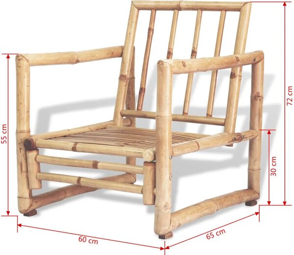 Zestaw bambusowych krzeseł ogrodowych Z5-B80