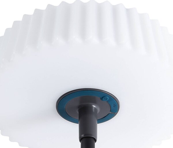 Lampa stojąca LED solarna Samine, czarny, metal, ściemniany Samine Lindby, możliwość ściemniania, czarny, metal, nowoczesny