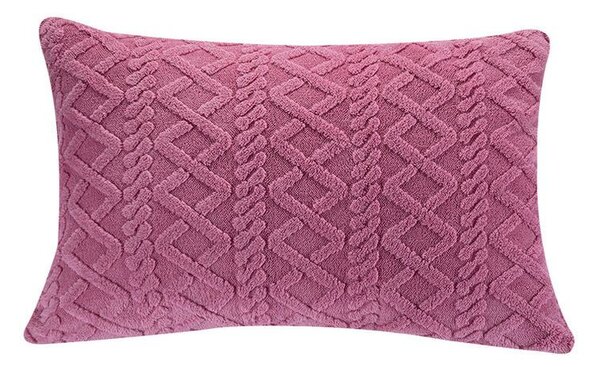 Zestaw 2 poszewek na poduszki INVERNO jeżynowe 50 x 70 cm