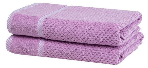 Zestaw 2 szt. ręczników kąpielowych frotte MODENA kolor bzu 70 x 140 cm