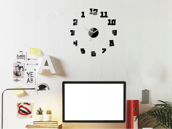 Zegar Ścienny w Stylu Nowoczesnym Akrylowy Crazy Clock Okrągły