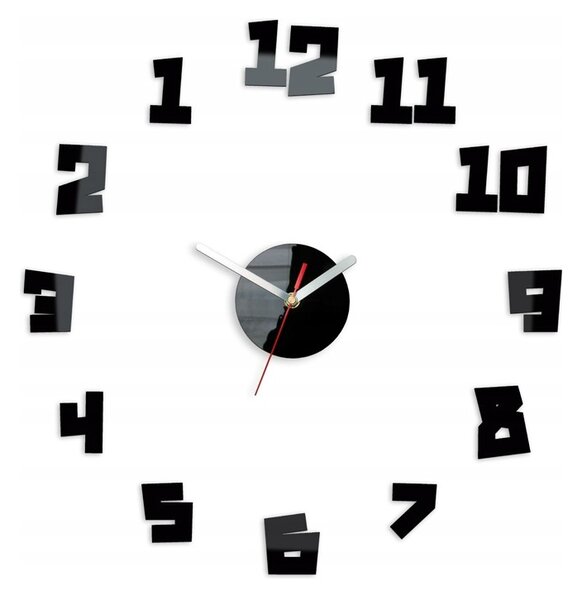Zegar Ścienny w Stylu Nowoczesnym Akrylowy Crazy Clock Okrągły