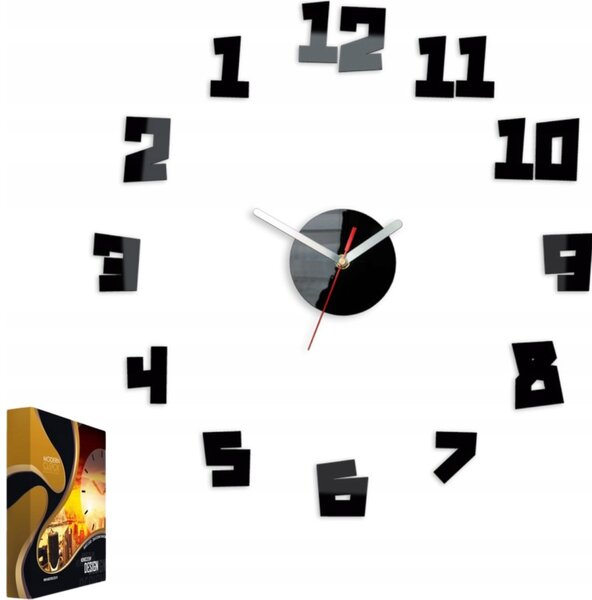 Zegar Ścienny w Stylu Nowoczesnym Akrylowy Crazy Clock Okrągły