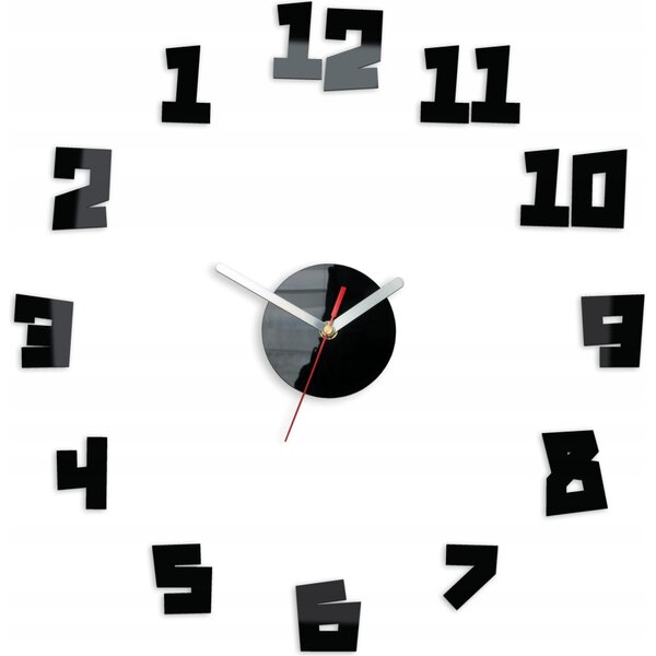 Zegar Ścienny w Stylu Nowoczesnym Akrylowy Crazy Clock Okrągły