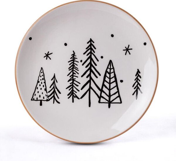 Ceramiczny talerz CHOINKI 24 cm