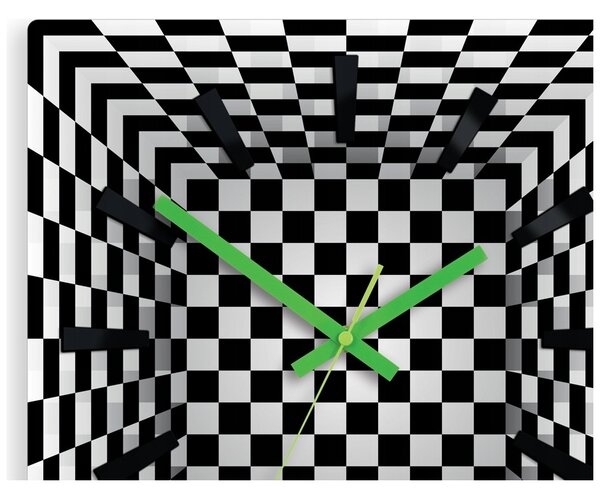 Zegar Ścienny Iluzja Złudzenie Akrylowy Illusion Okrągły Kwarcowy