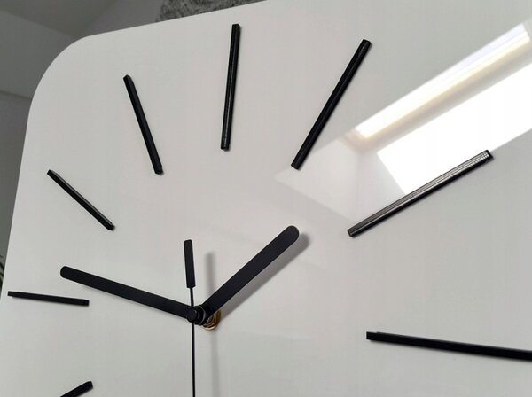 Zegar Ścienny Akrylowy Hipnotic 30cm biały White Okrągły Kwarcowy