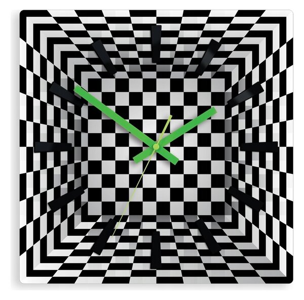 Zegar Ścienny Iluzja Złudzenie Akrylowy Illusion Okrągły Kwarcowy