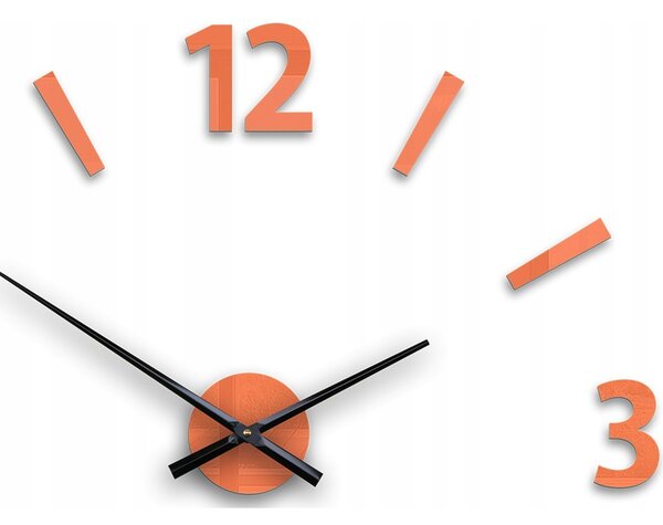 Zegar Ścienny w Stylu Nowoczesnym Kwarcowy Akrylowy Klaus Orange Okrągły