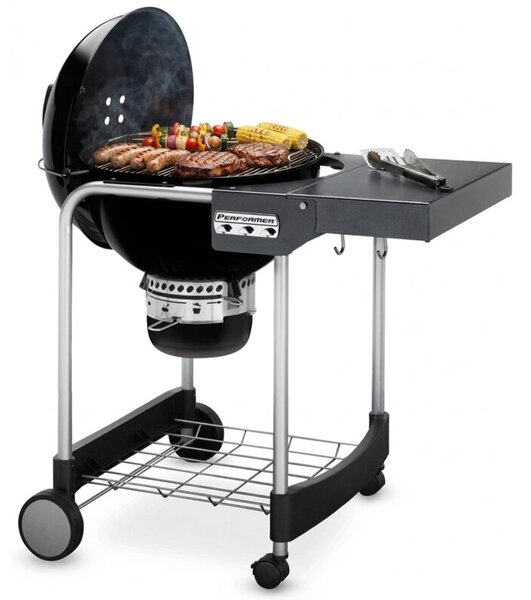 Grill ogrodowy węglowy WEBER Performer GBS 15301004 Zamykany, półka boczna, kółka, termometr, popielnik