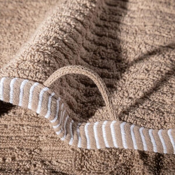 Ręcznik kąpielowy frotte TEO taupe 70 x 140 cm