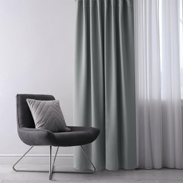 Zasłona zaciemniająca blackout RESTILO srebrna 140 x 245 cm 1 szt