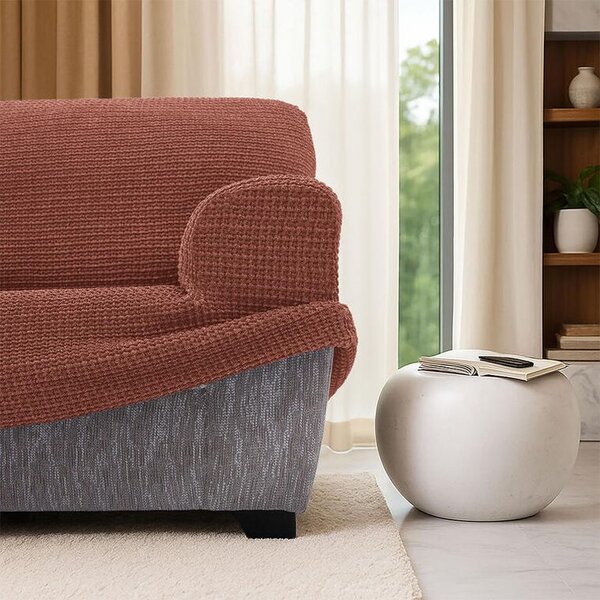 Super streczowe pokrowce RUBINIA ceglaste fotel (sz. 70 - 110 cm)