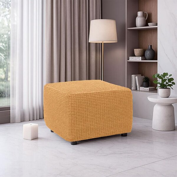 Super streczowe pokrowce RUBINIA złote pufa (40 - 60 cm)