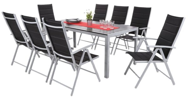 Zestaw mebli ogrodowych HOME & GARDEN Ibiza 592950 Szaro-czarny
