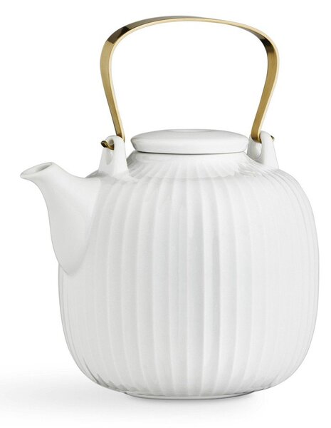Biały porcelanowy dzbanek do herbaty Kähler Design Hammershoi, 1,2 l