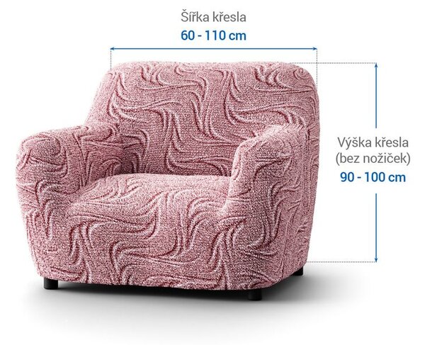 Bi-elastyczne pokrowce BRILLANTE bordowe fotel (sz. 60 - 110 cm)