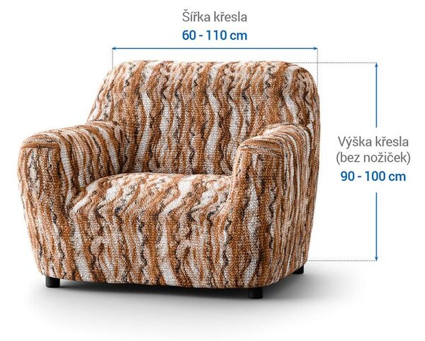 Bi-elastyczne pokrowce OCEANO NOWE cegłaste fotel (sz. 60 - 110 cm)