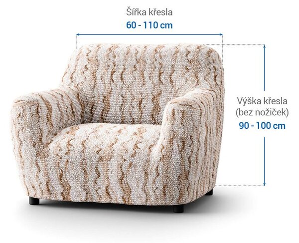 Bi-elastyczne pokrowce OCEANO NOWE beżowe fotel (sz. 60 - 110 cm)