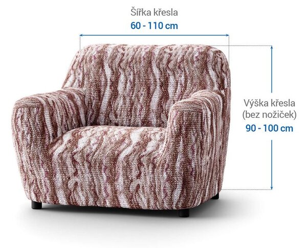 Bi-elastyczne pokrowce OCEANO NOWE brązowe fotel (sz. 60 - 110 cm)