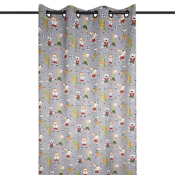 Zasłona zaciemniająca BLACKOUT FOTBAL szara 140 x 260 cm 1 szt