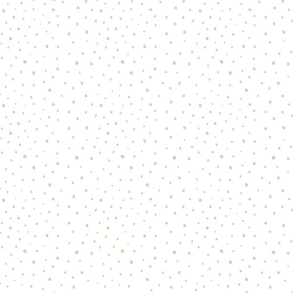 Noordwand Tapeta Mondo baby Confetti Dots, biało-szaro-beżowa
