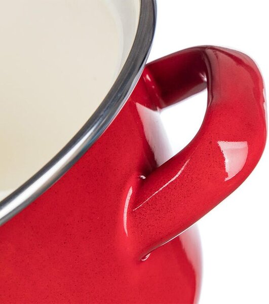 Garnek emaliowany z pokrywką Red MILTON 0,78 l
