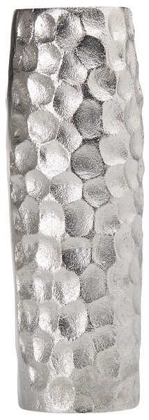 Nowoczesny wazon na kwiaty dekoracja ręcznie robiony aluminium srebrny Calakmul Beliani