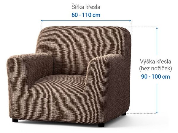 Bi-elastyczne pokrowce COSTINA orzeszkowe fotel (sz. 60 - 110 cm)